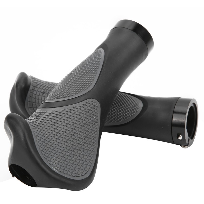 22.2mm Mountain Bike Horn Handlebars Bilateral Locking Rubber Handle Grips