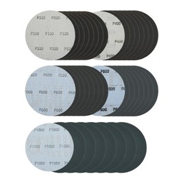 115 mm Sandpaper (Grit 320/400/600/800/1000), Sanding Discs 115 mm Velcro Wet and Dry Sanding Sheets for Car Paint Work Polishing (Pack of 40)
