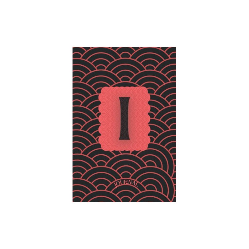 Asian Style Monogram Journal: Monogram initial I