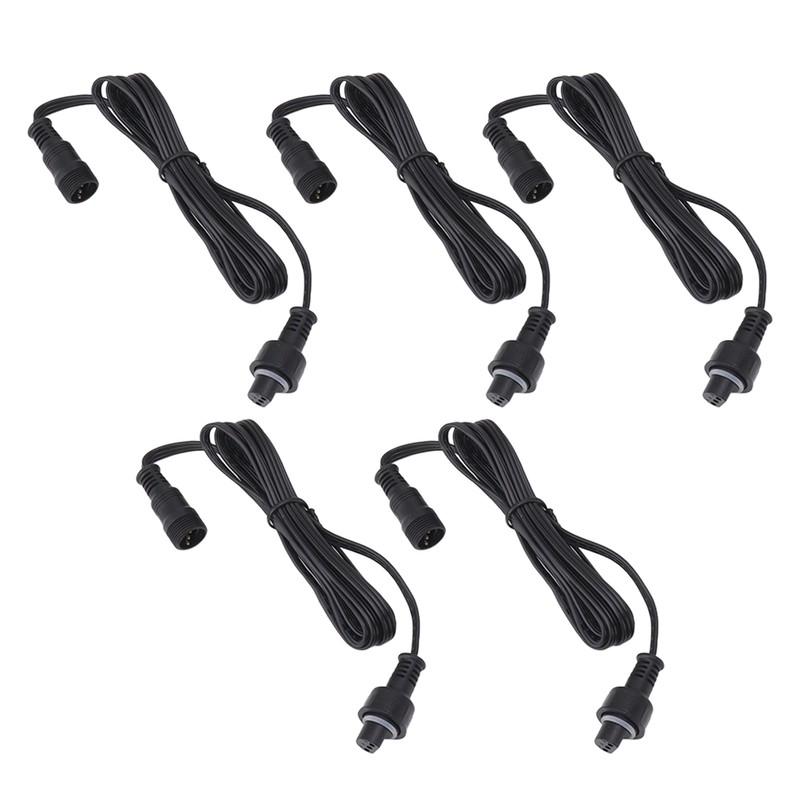5pcs 4.9ft Deck Light Extension Cable IP67 Waterproof Extension Cord