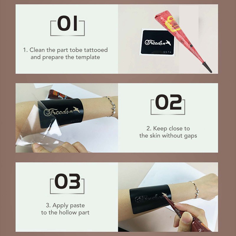 12pcs 0.9oz Temporary Tattoo Paste Red Professional Waterproof Safe DIY
