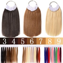 Remeehi Wig Hair Bundles Extensions Straight Mannequin Head Top Grade Remy Human Hair Extensions Human Hair Wigs For Hairdressers Beauty Salon Color Practice Hair Dye Practice 30 Bundles/Set Light Gold/8°