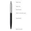 ChaoQ Ballpoint Pen, 3 Pcs Retractable Metal Ballpoint Pens, for