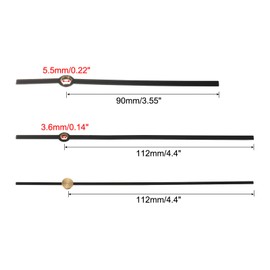 PATIKIL Replacement Clock Hands Kit, 8 Set Replacement Clock Hands Kits Clock Mechanism Movement Aluminum Wall Clock Hands Parts Replacement for Wall Clock Repair DIY, Black, A08