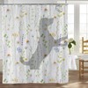 Remzoke Floral Shower Curtain for Bathroom Flower Funny Dog Shower