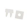 TUCKBOLD 100Pcs White Square Plastic Fastener Retainer Clips for Auto