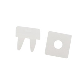 TUCKBOLD 100Pcs White Square Plastic Fastener Retainer Clips for Auto Car 6mm Automotive Parts
