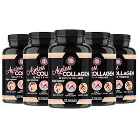 Angry Supplements Ageless Collagen for Healthy Skin, Joints, Hair & Nails 6-Pack