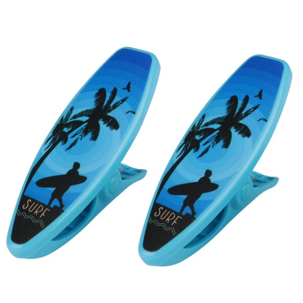 2 Pcs Bath Towel Clip Plastic Beach Towel Clips Non-Slip