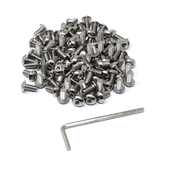 iexcell 100 Pcs M5 x 10mm Thread Pitch 0.8 mm