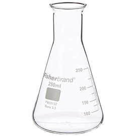 Glass Conical Flask - 250ml Measuring Flask for Chemistry and Molecular Experiments
