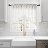 BD BEDA HOME Beda Home Tassel Linen Textured Swag Curtain Valance for Farmhouses' Kitchen; Light Filtering Rustic Short Swag Topper for Small Windows Bedroom Privacy Added Rod Pocket Design (Nature 36x36-2PCs)