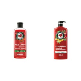 Herbal Essences. Shampoo Pelo Largo Granada Proteína Vegana 400ml  Acondicionador 600ml                                                               