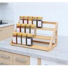 Rasydyn Bamboo Spice Rack: Large Spice Shelf for Kitchen Countertop