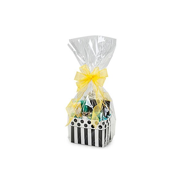 Clear Cellophane Gift Bags - 100 Pack 12" x 24" | Ideal for Baskets, Wine Bottles, Small Baskets, Mugs, and Gifts | Small-Sized Cello Bags for Gift Baskets | Bulk Package by A1BakerySupplies