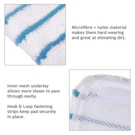 SPARES2GO FSMP20 Typ Waschbar Microfaser Reiniger Pads für Black & Decker Steam Mop (5 Stück)