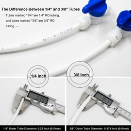 Push to Connect Fitting Kit (10-Pack) - 3/8" to 1/4" Straight Quick Connector with Tube Remover Tool for RO Water Purifier & Refrigerator | Food-Grade