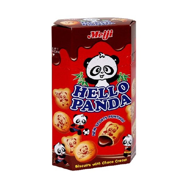 Meiji Hello Panda Biscuits with Choco Creams, 2-Ounce Boxes (Pack