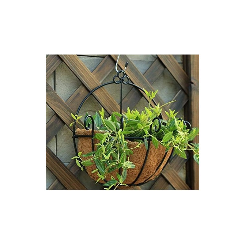 Pre-Formed Replacement Semi-Circle Hanging Basket Coco Liner for Planter (18-Inch