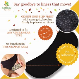 Non Slip Wingless Reusable Panty Liners for Women Thin; 7-pack (S) Organic Cotton Cloth Panty Liners; Eco Panty Liners Reusable; Daily Washable Pantyliners Vaginal Discharge, NOT for Period