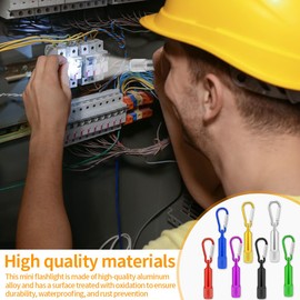 Udbrud Pack of 14 Mini Torch, Mini Torch Key Fob Mini LED Torch Children Small Coloured Aluminium Children's Torch for Children, Gift, Fishing, Hiking and Camping