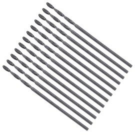METALLIXITY Drill Bit (0.9mm) 12Pcs, 4241 High-Speed Steel Straight Shank Nitriding Black 118° for Wood Plastic Iron Copper Aluminum Low Soft Metal