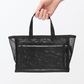 MUJI 84920844 Nylon Mesh Spa Pouch, Approx. 11.4 x 3.5 x 6.1 inches (29 x 9 x 15.5 cm)