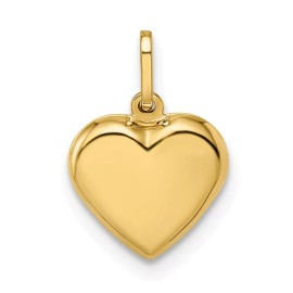 Unbranded 14K Yellow Gold Polished Puffed Heart Charm