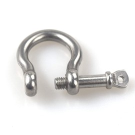 5pcs M10 D Bow Ring Shackles Lock Stainless Steel 304 for Heavy Duty Tackling, Towing, Steel Chain Link Shackle