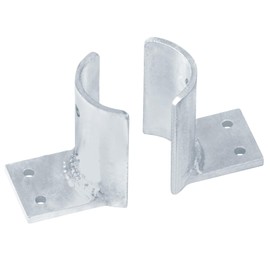 4 Pairs 1-5/8" Fence Post Base,Round Pipe Floor Flange