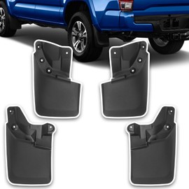 Hbzxqp Mud Flaps for Trucks Mud Guards Compatible with Tacoma 2016-2023 Pickup with Fender Flares (Except SR Models) Splash Guards 4pcs Front & Rear Side