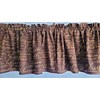 Brown Faith Inspired Valance Curtain, Brown Religious Valance Curtain, Christian