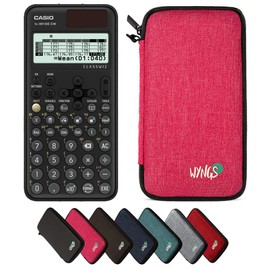 CALCUSO Economy Pack: Casio FX-991DE CW ClassWiz Technical Scientific Calculator and WYNGS Protective Case in Pink