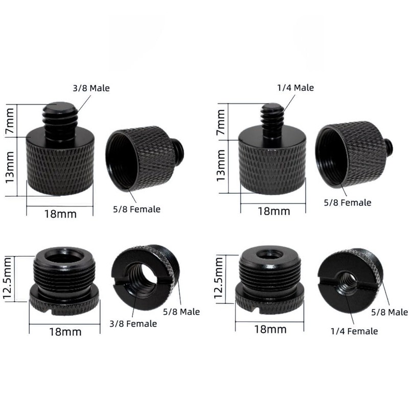 VIVIIHOO Microphone Adapter Thread Adapter 1/4 to 5/8 Inch Adapter