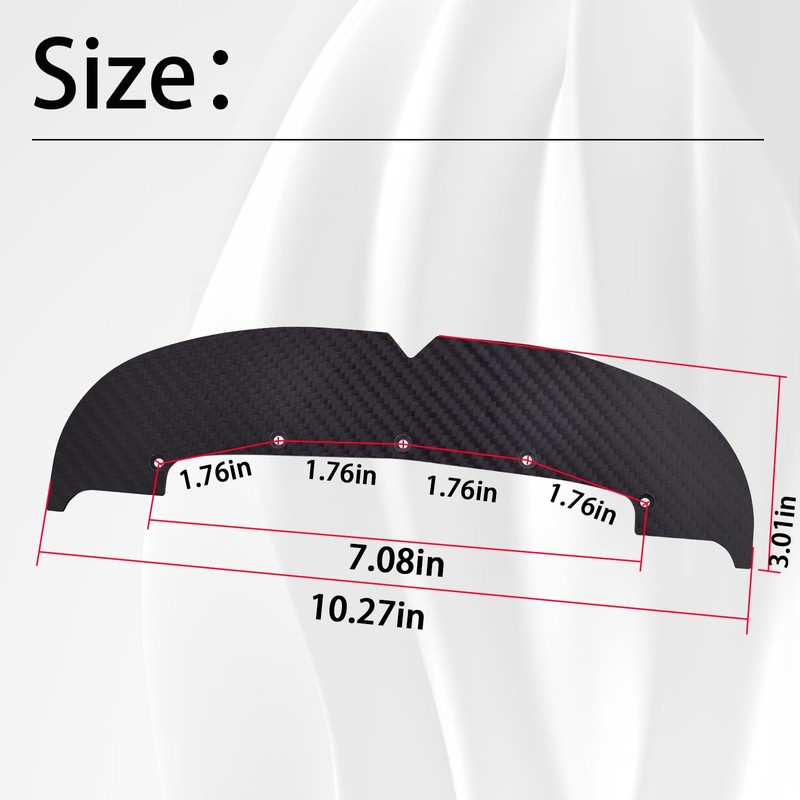 XTPTFABS Carbon Fiber Front Splitter(1SET) Compatible with ARRMA Vendetta 3s
