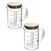 QWORK Glass Measuring Cup, 2 Pack 500ML (18 Oz, 2