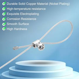 JEYORZY Pack of 20 Wire Rope Clips, Wire Rope Clips with Screw Clamp Cap, Stainless Steel Single Holes Lock Cable Clamps Clip, for Steel Cables, for Awnings, Laundry Ropes, Cable Holders