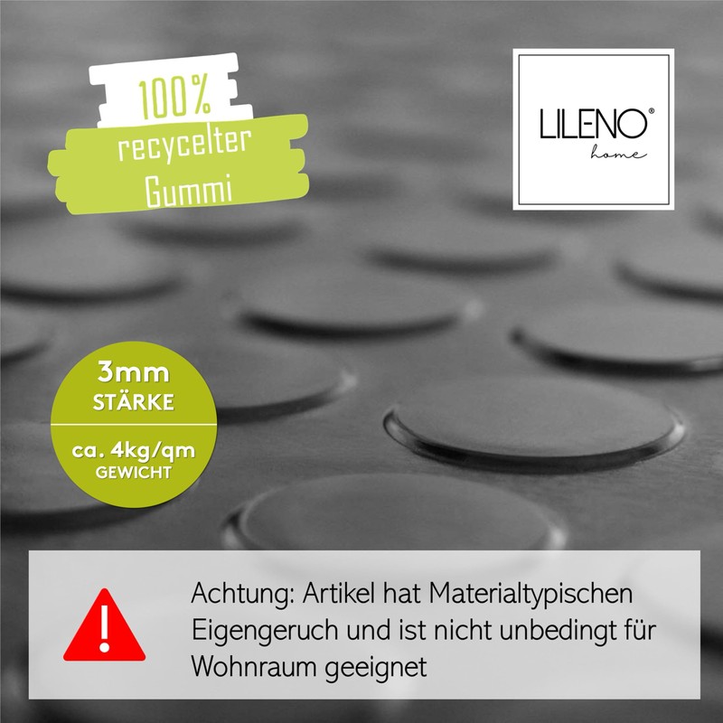 Lilena Home Dimpled Rubber Mat, Pimple mat, 250x100 cm