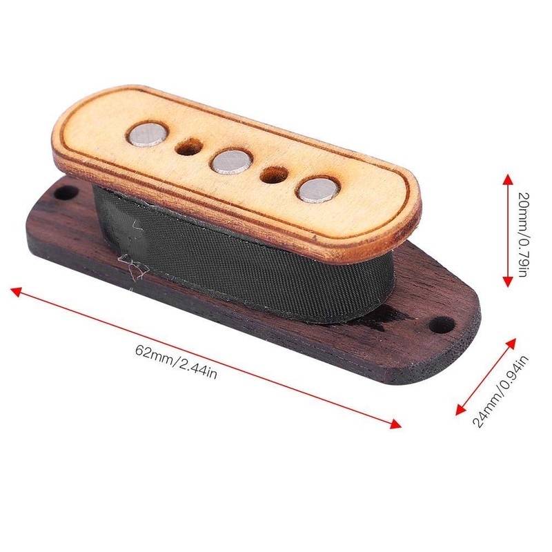 Universal Guitar Pickup Prewired 3 String Pickup Input Jack Acoustic