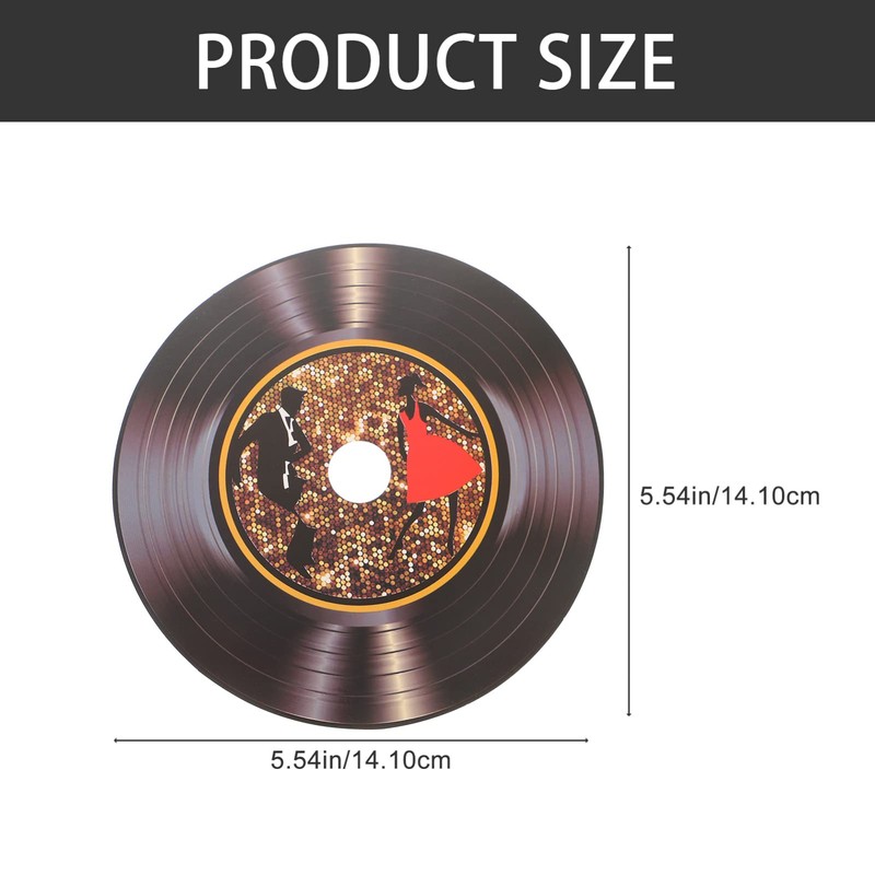 Ciieeo 12pcs Vinyl Record Decoration Mini Mural Pvc