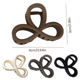Bogoro Pack of 4 hair clips, hair clips, thin hair, non-slip hair clips, for thick and thin hair hair clips, girls and women, hair accessories (khaki, coffee colour, milk tea colour, black)