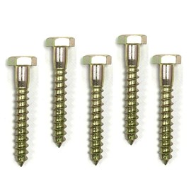 RADSO® M6 (6mm x 70mm) Hex Head Coach/Wood/Lag Screw - Yellow Zinc Plated - DIN 571 - Suitable for Wood, Masonry, Brick, and Concrete Wall Fixing. Anti-corrosive - Best for outdoor use- Pack of 10
