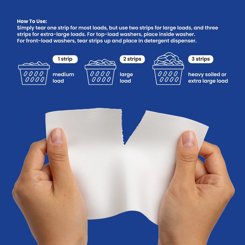 MamaP Powerful Laundry Detergent Sheets, Fragrance-Free and Hypoallergenic, Natural Ingredients,
