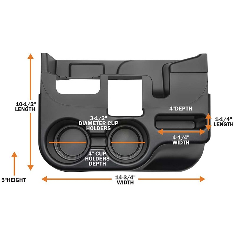 GlowShift Cup Holder Add-On Center Console Attachment Compatible with Dodge