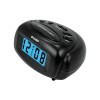 SHARP Digital Alarm Clock, Black, LCD Display, Battery Operated, Small,