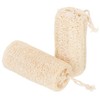WOONEKY 2Pcs Natural Loofah Sponge Scrubber Lightweight Versatile Kitchen Cleaning