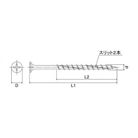 Daidohant Coarse Thread EX Small Box, Half-Thread (Approx. 90 pcs) (D: Diameter) 4.5 mm x (L1: Total Length) 100 mm, Coarse Construction Screw/PRO&DIY (daidohant) 00045722