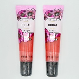 Coral Lip Gloss Bath & Body 2-Piece Set | Bundle of Two Lip Glosses, .47 fl oz