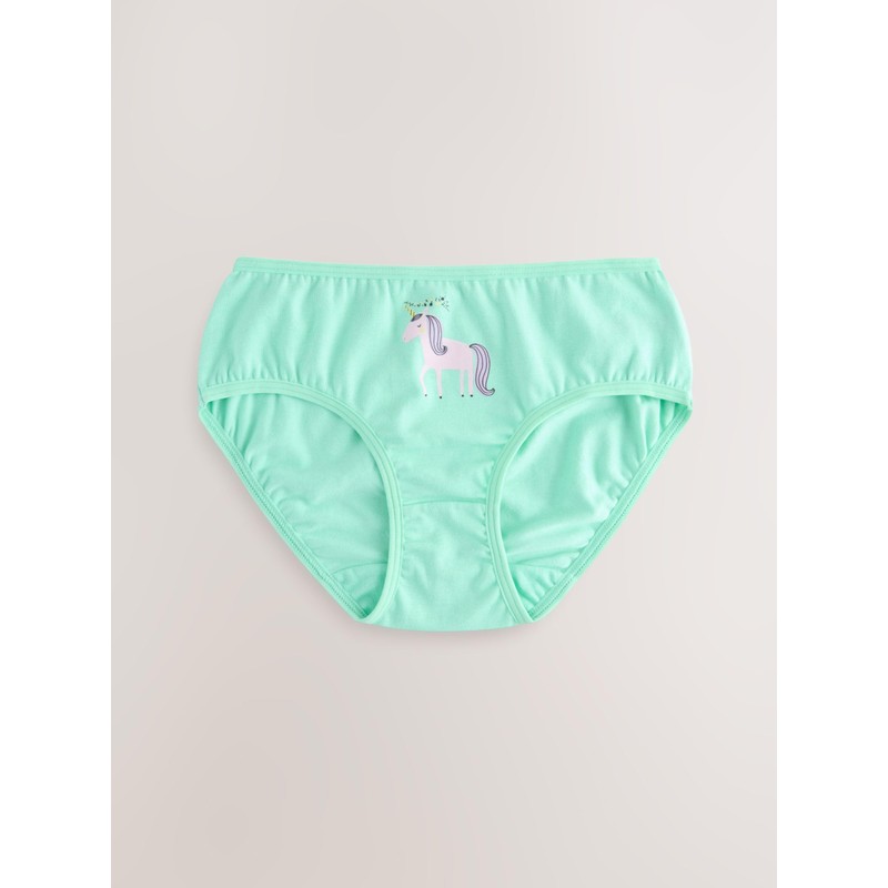 NEXT Floral Briefs - Pack of 7, Pink/Blue, 2 -