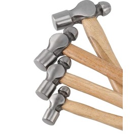 ZEONHAK 5 PCS Ball Peen Hammer, 8 OZ,16 OZ, 24 OZ, 32 OZ, 48 OZ Ball Peen Hammer Set with Wooden Handle and Shock Reduction Grip for Metal Rivetc